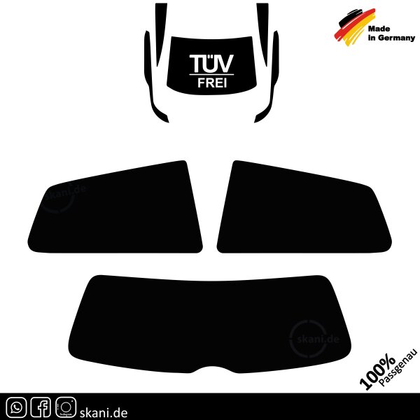 Tönungsfolie passgenau für - VW Polo (4.Gen) (9N) 3-Türer 2001-2005