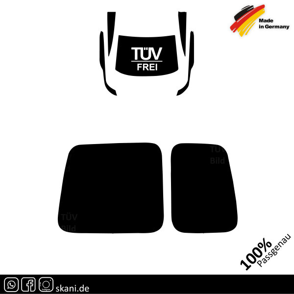 Tönungsfolie passgenau für - VW Caddy (3.Gen) (2K) ´03-´15 nur Heck